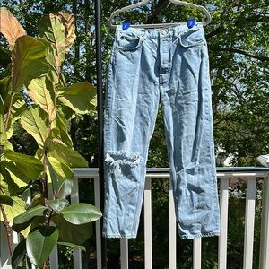 Reformation High Rise Tahoe Destroyed Jeans